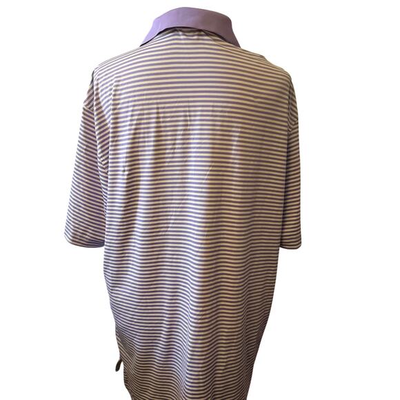 Peter Millar Summer Comfort Performance Polo, Purple & White, Size XL - Picture 5 of 6